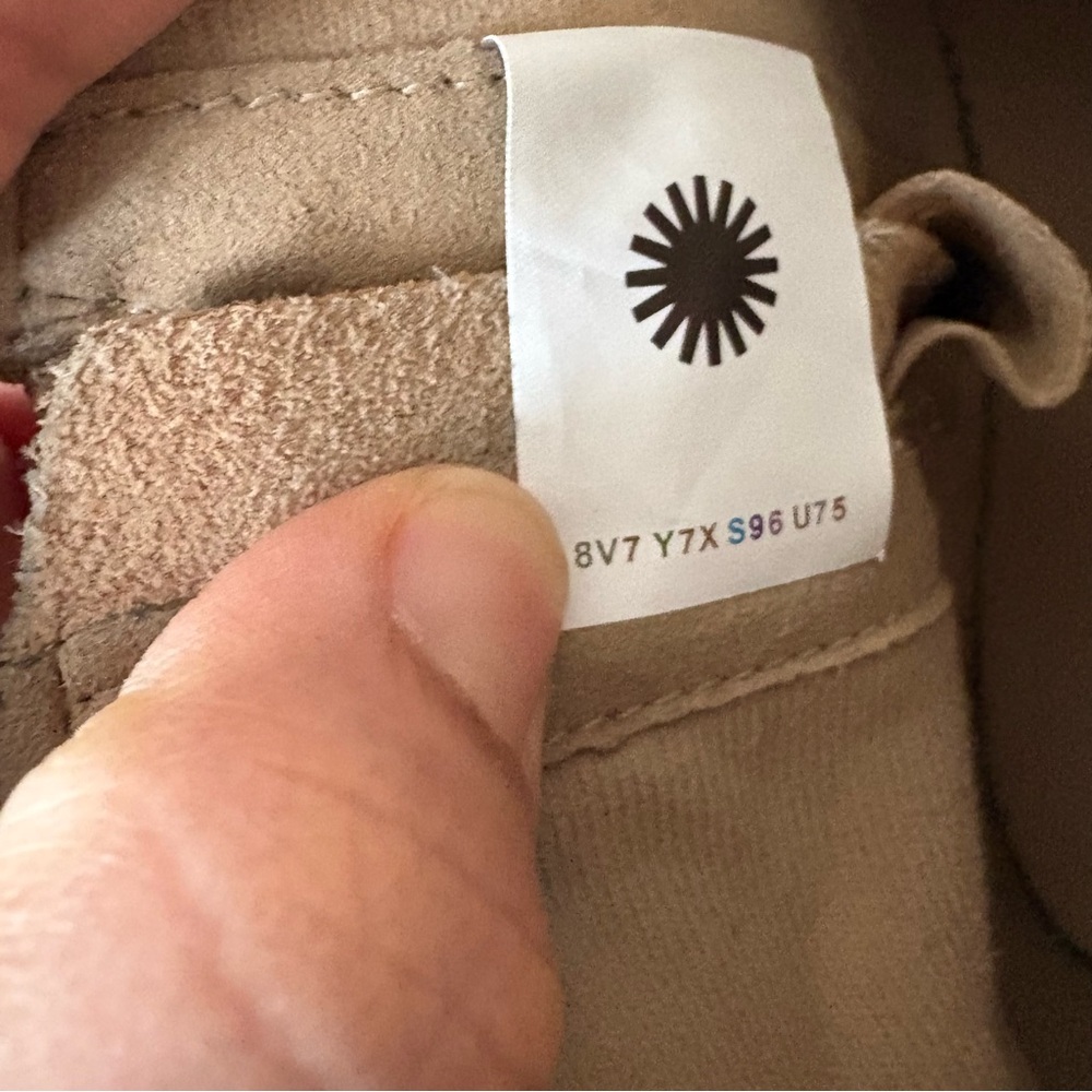 Ugg Ashton Short Weather Boot Boots Tan Suede Buckle Beige Size 3 Kids Unisex - Picture 11 of 12